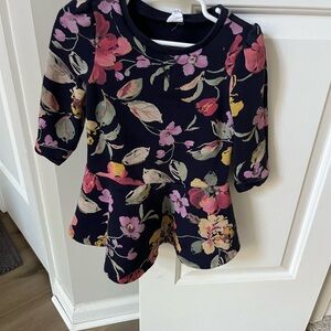 GAP Kids Floral Dress - Black and Multicolor